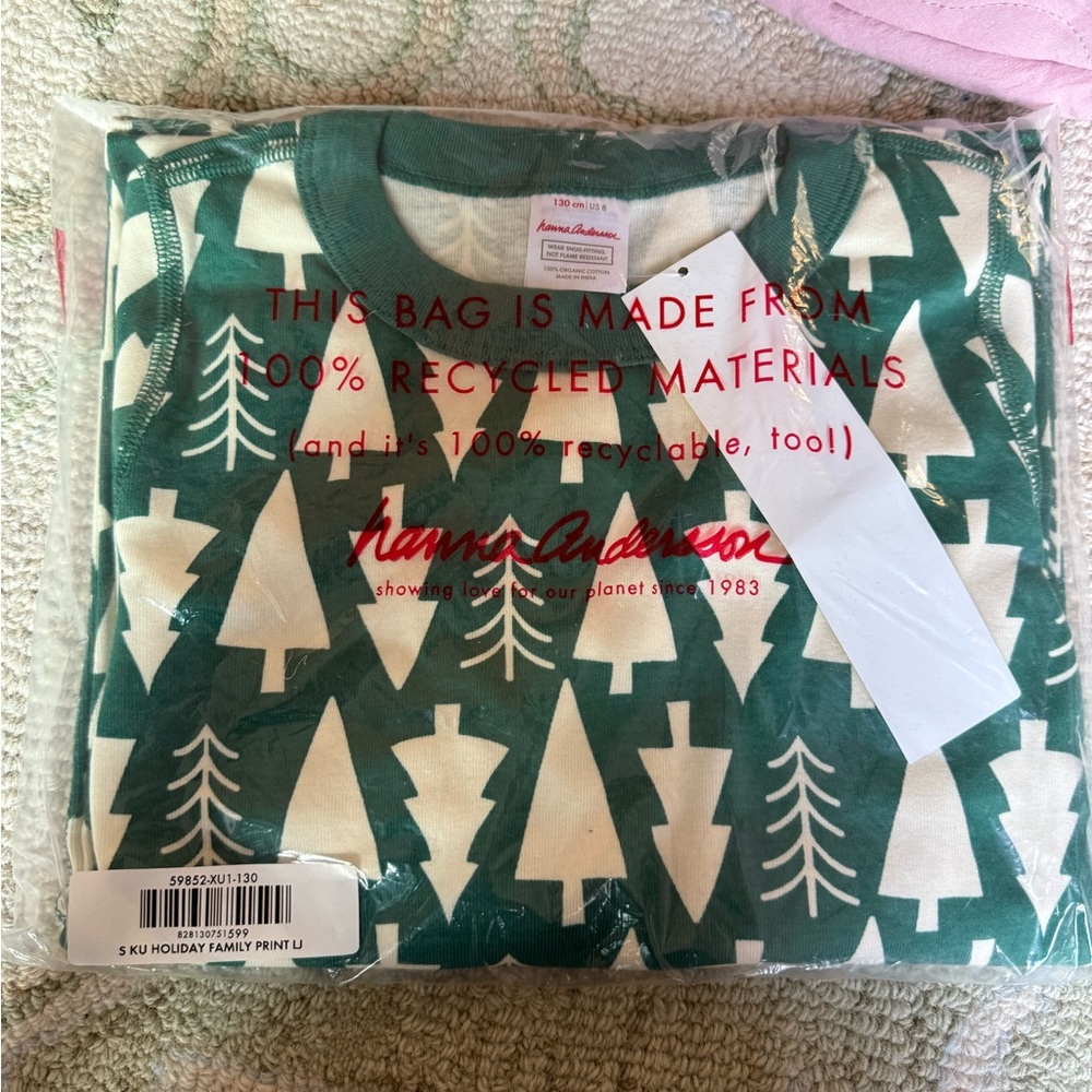 Hanna Andersson Forest Green Kids Pajama Set